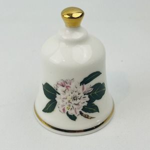 Danbury Mint West Virginia Rhododendron‎ Maximum State Flower Bell Collection